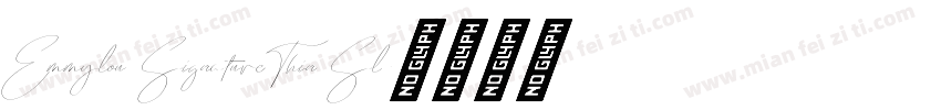 Emmylou Signature Thin Sl字体转换